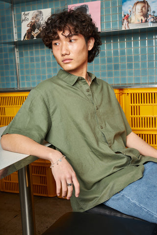 LIN-IN SS SHIRT KHAKI