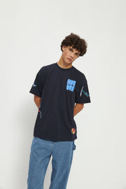 BLOCK TEE 220/ICE DAYS NAVY