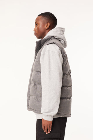 MENS CLASSIC DOWN VEST HRGBONE GREY