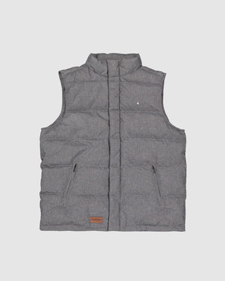 MENS CLASSIC DOWN VEST HRGBONE GREY