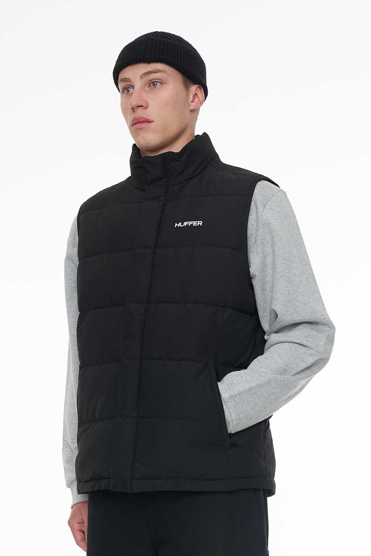 MENS HUFFER PUFFER VEST BLACK