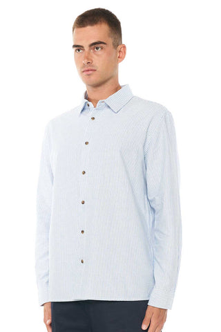 OXFORD LS SHIRT MID BLUE