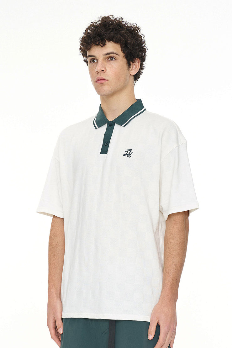 CHECK SS POLO CHALK