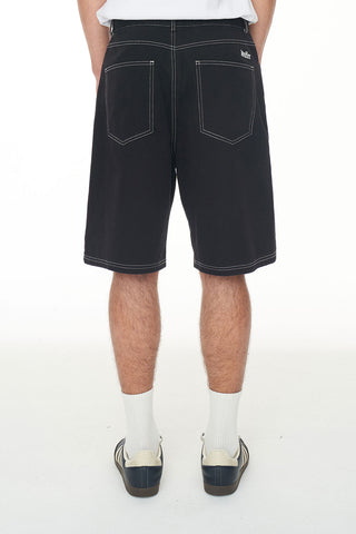 BOX EMB SHORT/OLDE TRUE BLACK/WHITE