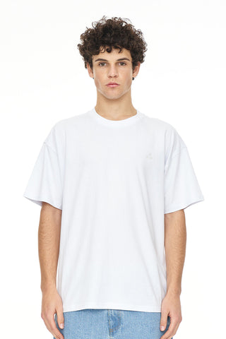 MENS BLOCK TEE/STAPLE WHITE