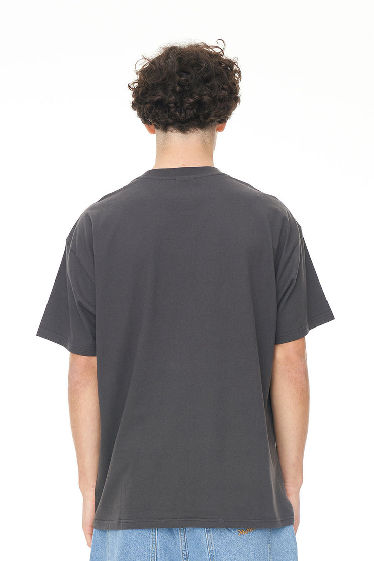 BLOCK TEE 220/WAVES CHARCOAL