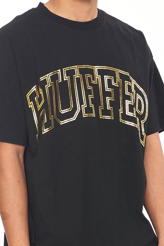 BLOCK TEE 220/OUTLINED BLACK/GOLD