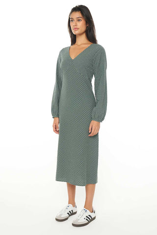 MELROSE LS SHIFT DRESS FOREST