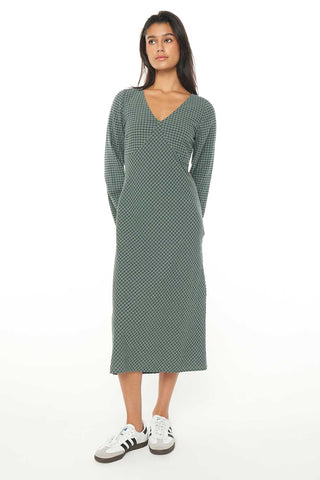 MELROSE LS SHIFT DRESS FOREST