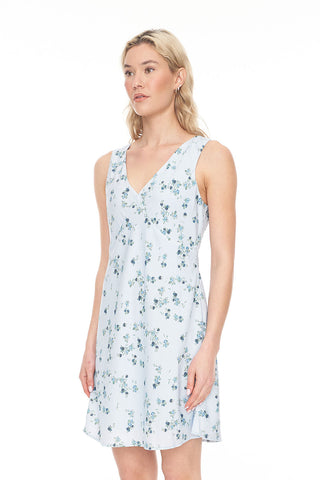 LALISA CLEO MINI DRESS BLUE FLORAL