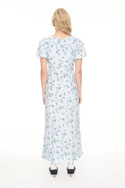 LALISA CLEO MIDI DRESS BLUE FLORAL