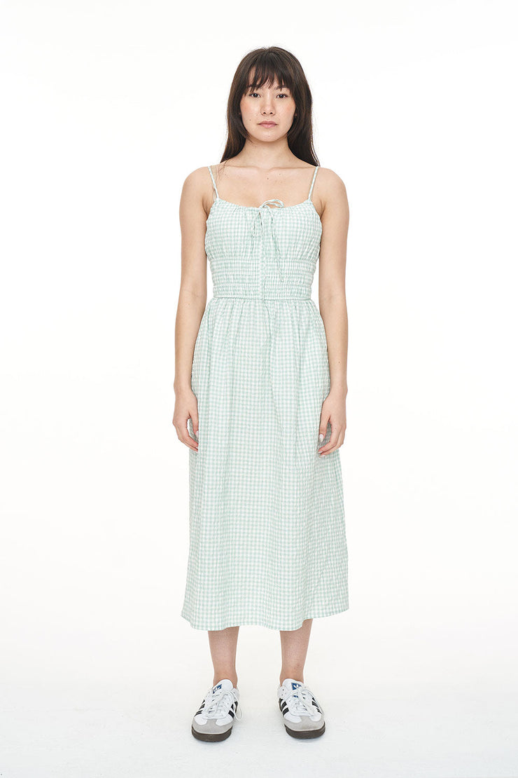 CATALINA EDEN MIDI DRESS MINT/CHALK