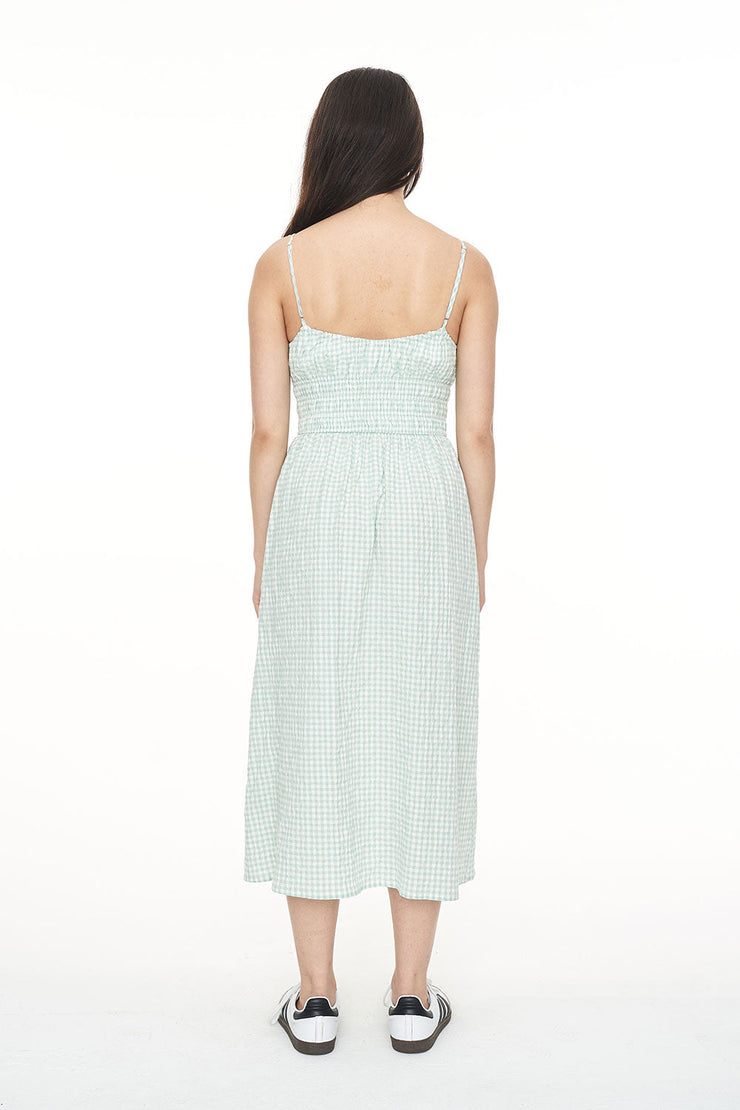 CATALINA EDEN MIDI DRESS MINT/CHALK