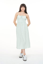 CATALINA EDEN MIDI DRESS MINT/CHALK