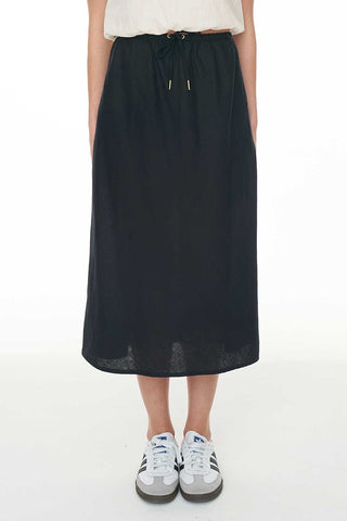 LIN-IN FRANCA MIDI SKIRT BLACK