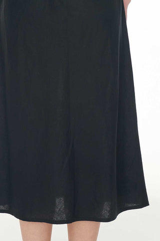 LIN-IN FRANCA MIDI SKIRT BLACK