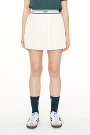 BIRDIE PLEATED GOLF SKORT CHALK