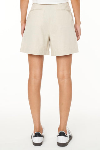 SAVILLE PLEAT SHORT CHALK MARLE