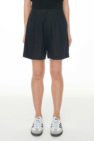 LIN-IN LONGLINE PLEAT SHORT BLACK