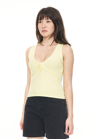 KIMI V-NECK KNIT TOP LIMONCELLO