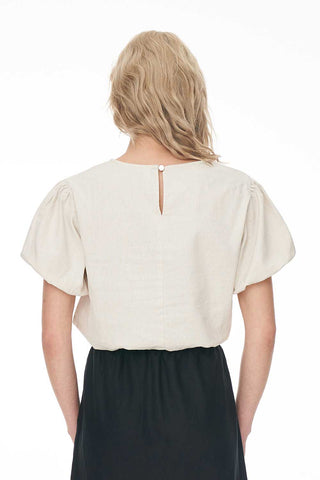 LIN-IN AIRY TOP NATURAL