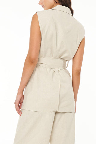 SAVILLE BOXY VEST CHALK MARLE